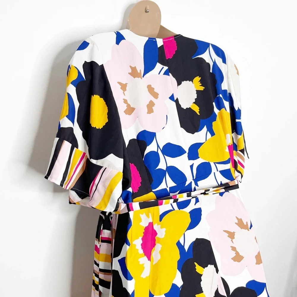 Eloquii Floral Wrap Dress Duster Plus Size 22 - Picture 4 of 13